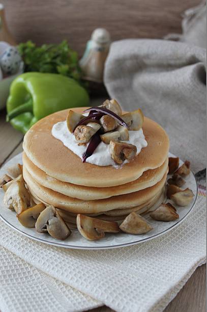 istock pancakes with mushrooms and sour cream 506068850