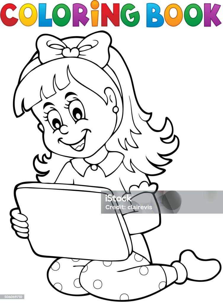 Ilustración de Libro Para Colorear Niña Jugando Con Tableta y más Vectores Libres de Derechos de Agarrar - Agarrar, Aprender, Arte - iStock Ilustración de Libro Para Colorear Niña Jugando Con Tableta y más Vectores Libres de Derechos de Agarrar - Agarrar, Aprender, Arte - iStock