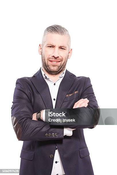 Displeased Bearded Grey Hair Businessman Stock Photo - Download Image Now - Adult, Adults Only, Anger