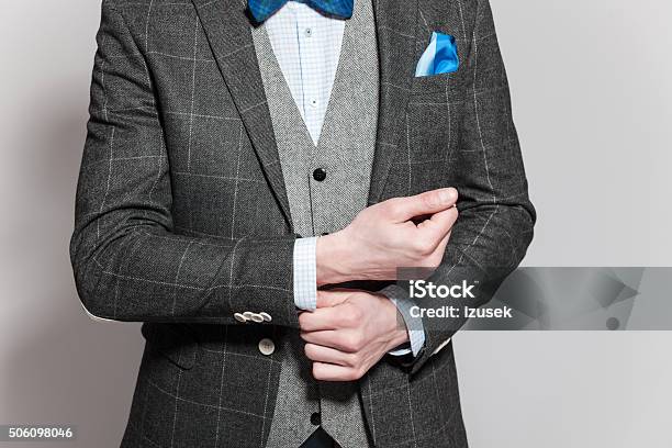 Oldfashioned Elegance Man Wearing Tweed Jacket And Vest Stock Photo - Download Image Now