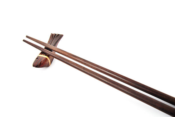 istock Wooden chopsticks isolated on white background 506099414