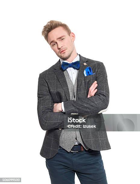 Elegant Young Businessman In Retro Style Outfit Stock Photo - Download Image Now - Adult, Adults Only, Arts Culture and Entertainment