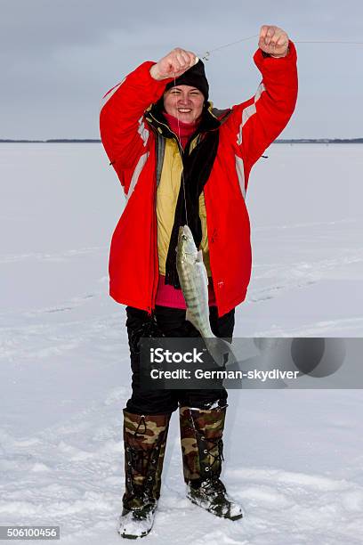 Winter Fishing Ice Fishing On The Lake Stock Photo - Download Image Now - Ice Fishing, Activity, Bright