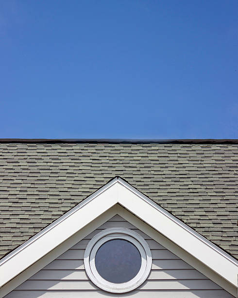 Gable with a Round Window stock photo