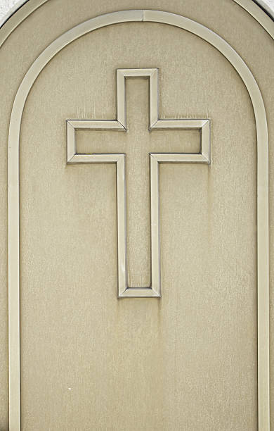 istock Tomb with metal door 506100871