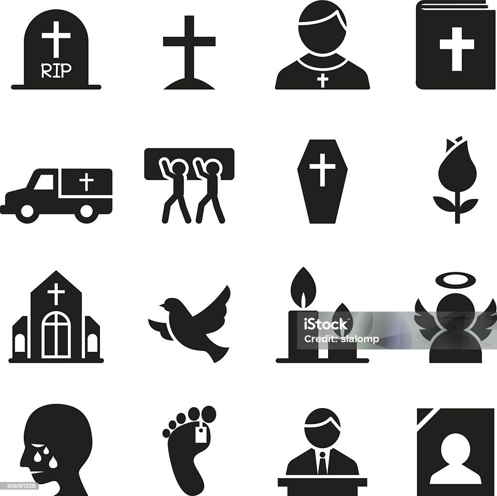 Funeral, Burial icon Icon Symbol stock vector