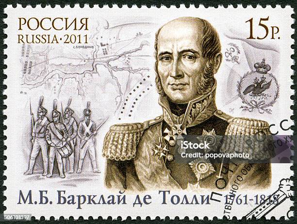 Postage Stamp Russia Ussr 2011 Shows Michael Andreas Barclay Stock Photo - Download Image Now