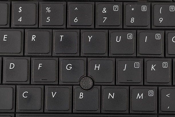 istock Closeup of a modern Black keyboard, focus on center keys. 506102413