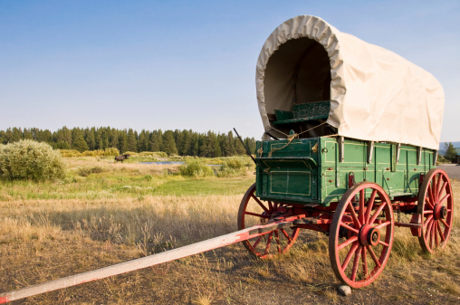 Vintage american western wagon