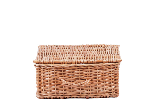 A Basket Isolated on a White Background
