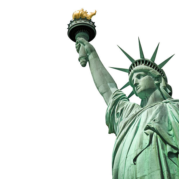 istock Statue of Liberty isolated on white background with copy space 506103971
