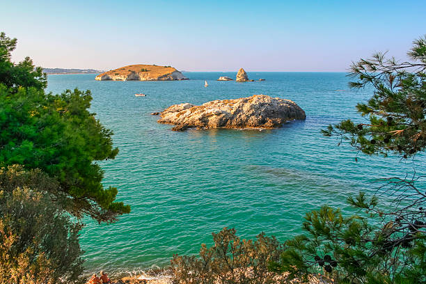 SUMMER.Gargano coast: Bay Vieste.-(Apulia) ITALY-