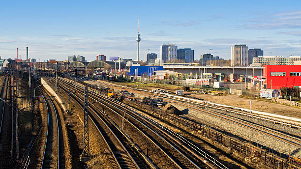 istock Cityscape with railroads in Berlin, Germany 506104439