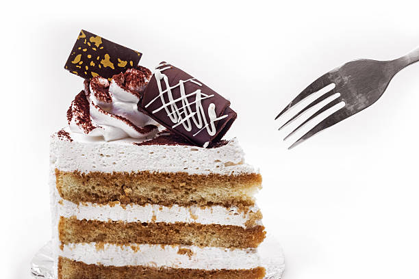 istock Tiramisu Cake In White Background 506107333