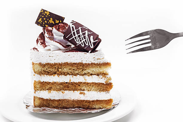 istock Tiramisu Cake In White Background 506107355