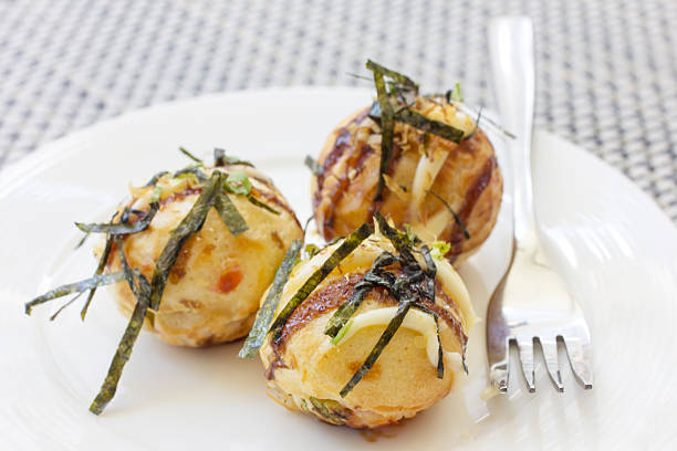 istock Takoyaki octopus balls - Japanese food 506107475