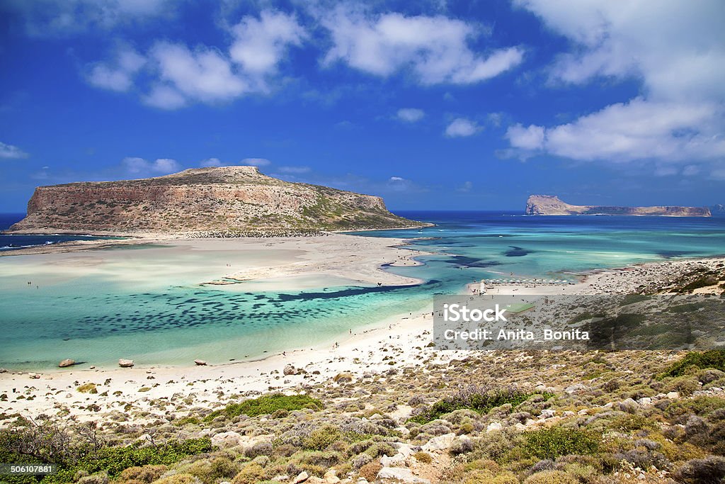 Balos and Gramvousa two famous islands of Crete - Balo and Gramvousa Balo Stock Photo
