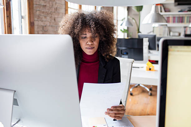 istock Creative businesswoman working in the office 506116362