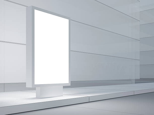 istock Empty lightbox on the street. Modern buildings in background. 3d 506118488
