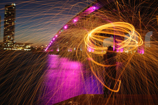 istock Flames of spinning steel wool 506118818