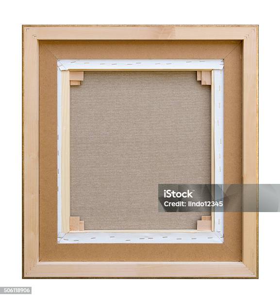 Gallery Wrapped Blank Back View Canvas In Wooden Frame Construction Stock  Photo - Download Image Now - iStock