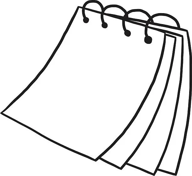 Vector illustration of flip paper