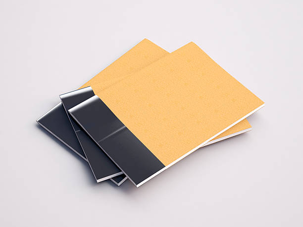 istock Closeup of craft notebooks on the white background. 3d render 506120198
