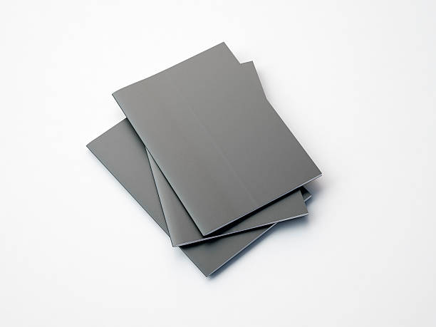 istock Set of gray notebooks on the white background. 3d render 506120232