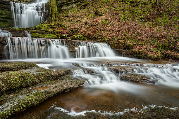 istock Beautiful Cascading Waterfall In Peaceful Tranquil Woodland Forest. 506120734