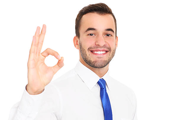 istock Happy businessman showing ok sign 506123180