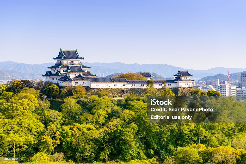 Wakayama, Japan Castle Wakayama, Japan - April 15, 2014: The main tower of Wakayama Castle. The castle dates from 1585 and was reconstructed following World War II. Wakayama Prefecture Stock Photo