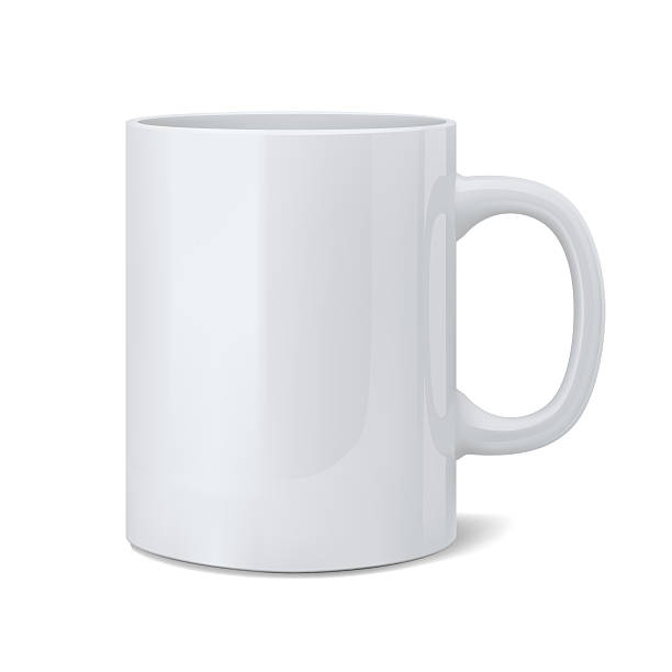 リアルなクラシックなホワイトのカップ - mug ストックフォトと画像