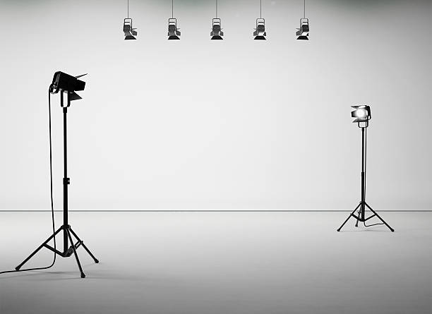 istock White studio room with equipment, no body. 3d render 506131756