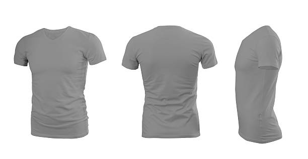istock Light grey man's T-shirt with short sleeves 506132018