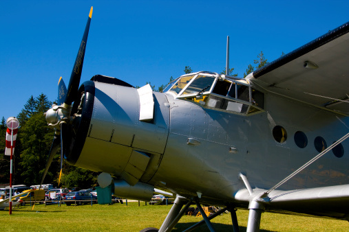 Biplane An-2 (Antonov) in the airshow