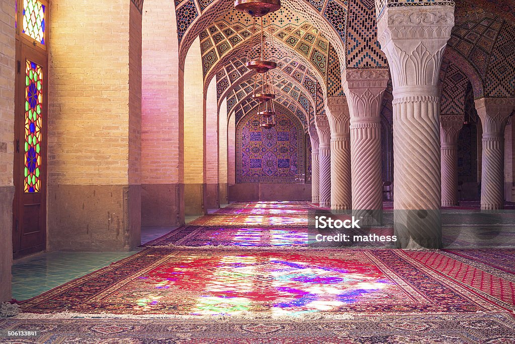 Nasir al-Mulk mosque Nasir al-Mulk mosque, Shiraz, Iran Iran Stock Photo