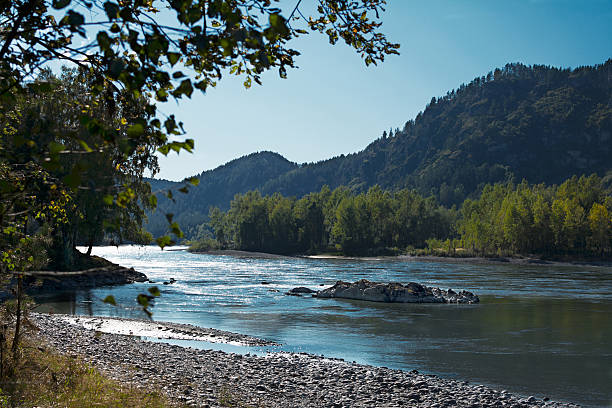istock Beautifule blue river landscape 506134158