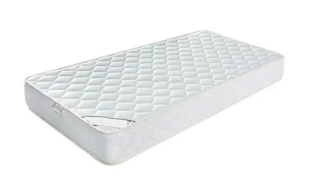 Mattress that supported you to sleep well all night isolated on white background