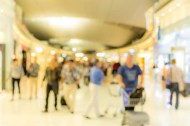 istock airport boarding area Blurred background 506135890