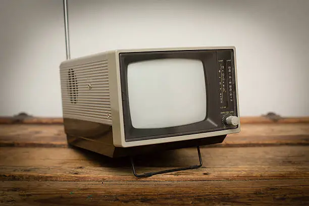 Photo of Retro Portable Television, Small Handheld TV, Vintage Electronics