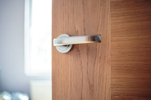 istock Door with handle in a modern apartment. 506144082