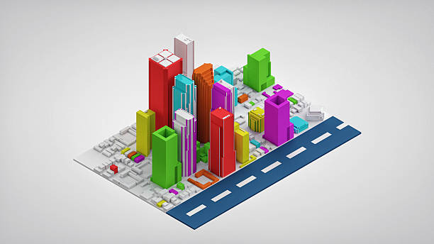 istock Colorful Isometric City Isolated (3D Render) 506144374