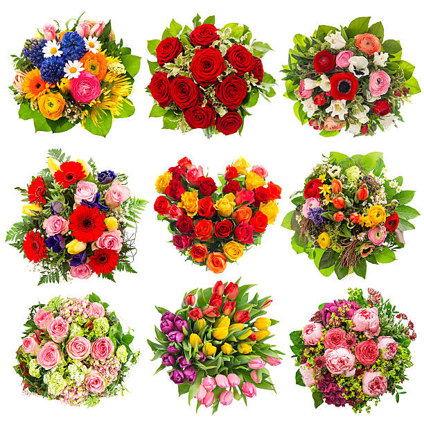 bouquet di fiori di feste di compleanno, matrimonio, valentino - grace tulip flower pink foto e immagini stock