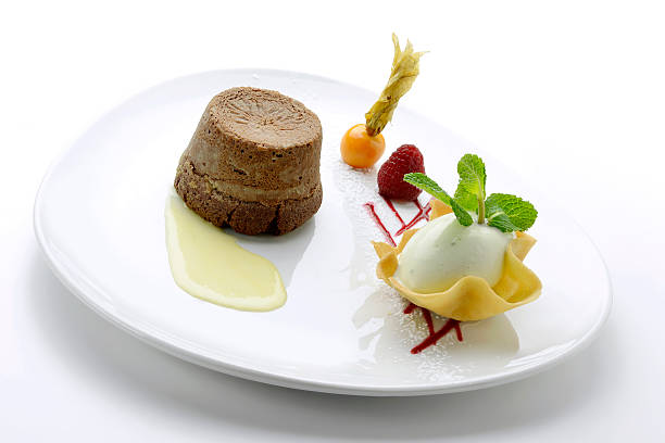 istock Tartlet soft heart chocolate and mint ice cream 506147162