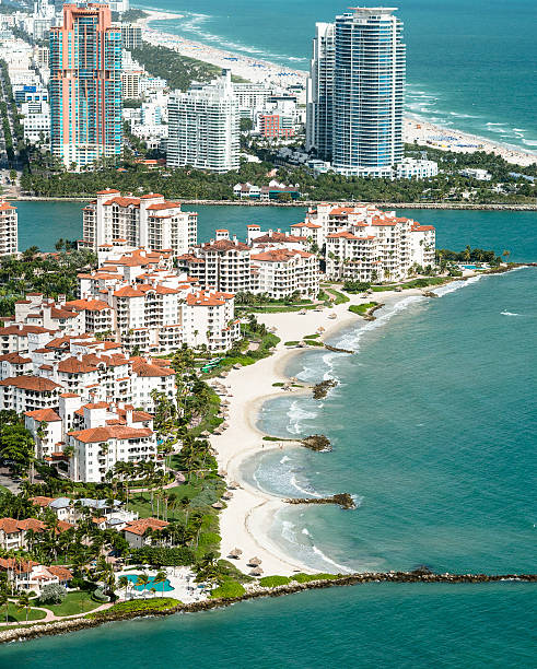 Miami downtown aerial view