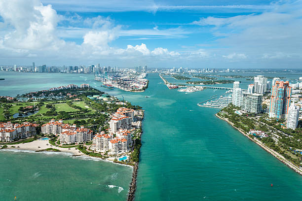 istock Miami fisher island aerial view 506147818