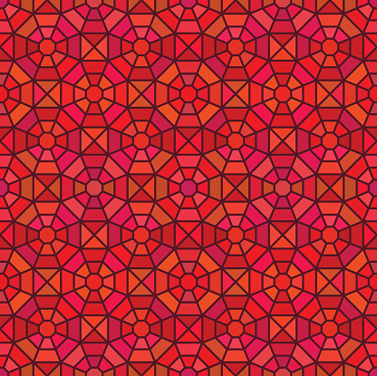 Seamless mosaic pattern in octagon concept