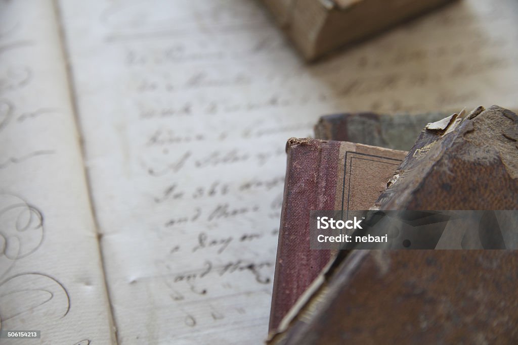 Viejos libros con letra - Foto de stock de Escritura a mano - Texto libre de derechos