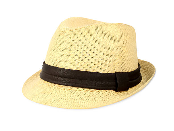 istock Pretty straw hat isolated on white background 506154639