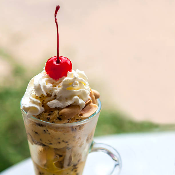 istock red cherry on top of ice cream, wallpaper background 506155303
